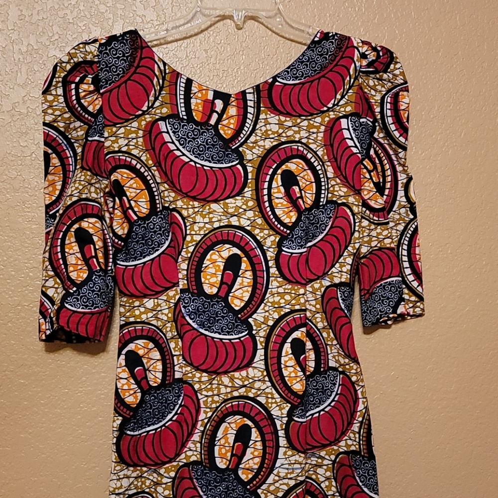 Hand made African print dress - Picture 3 of 11